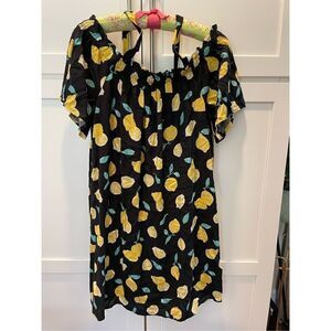 Peyton & Parker Off Shoulder Lemon Mommy & Me Dress NWT Women’s Sz L